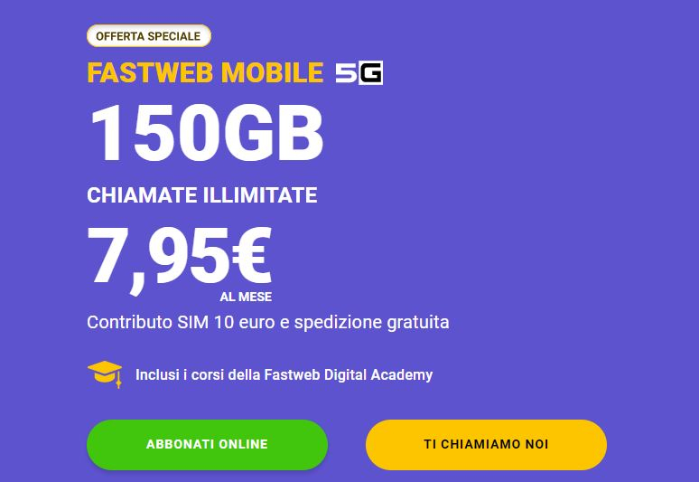 Fastweb Mobile 5G offerta