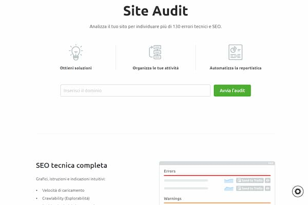Semrush site audit