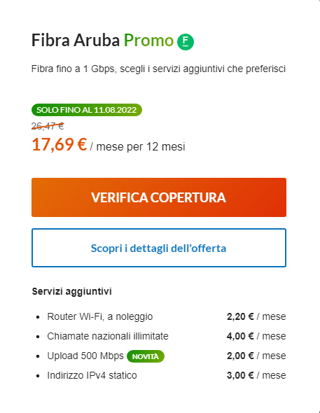 Fibra Aruba Ducati