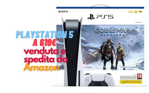 PlayStation 5+God of War Ragnarok PRONTA CONSEGNA su Amazon a 619€!