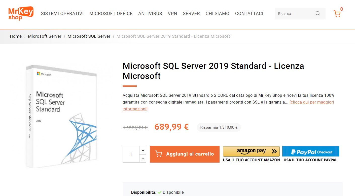 Microsoft SQL Server Mr Key Shop