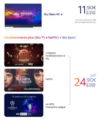 Offerta Sky Glass Netflix