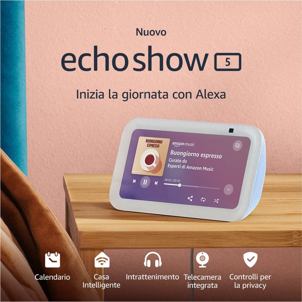 Echo Show 5 con schermo touch e Alexa in REGALO su  (-50%) - Webnews