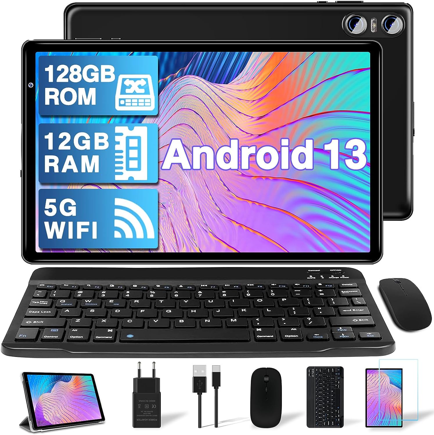 Tastiera wireless portatile, AIMMIE Rechargeable10 universale ultra sottile per  tablet con mouse, piccola per iOS/Android/Windows, laptop, telefoni  (Purple) : : Informatica