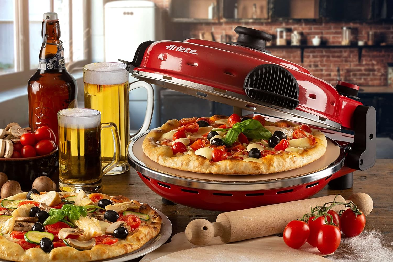 Ariete 917 Forno Pizza in 4 Minuti, 1200 W, Pietra refrattaira con