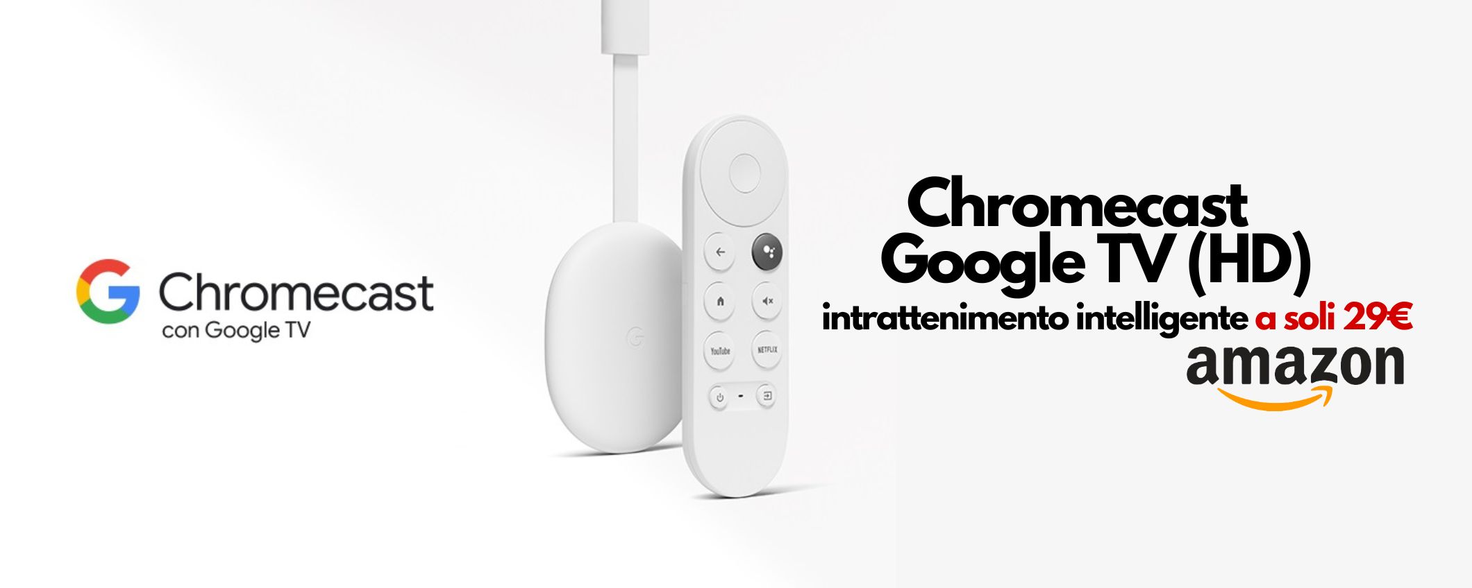 Chromecast con Google TV - Intrattenimento in streaming sulla TV con la  ricerca vocale - Guarda film, programmi