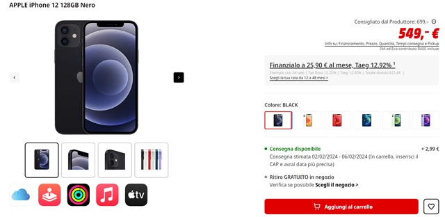 apple iphone 12 549 euro mediaworld