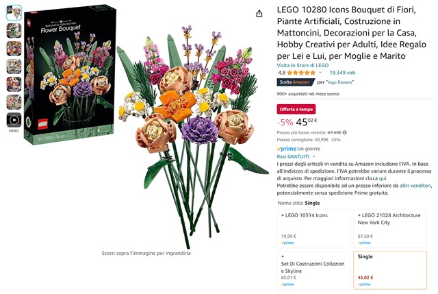Per un San Valentino diverso regala questo bouquet di fiori in LEGO -  Webnews