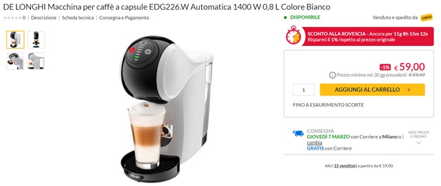 macchina da caffè dolce gusto genio s 59 euro eprice