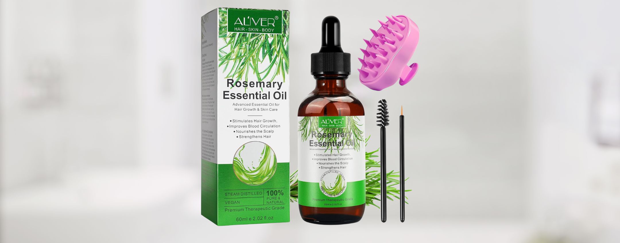 Rosemary oil for STRONGER hair on OFFER with a GIFT