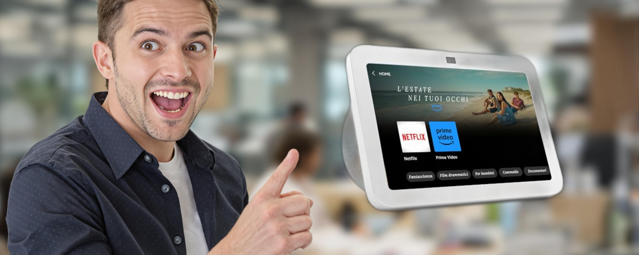 Scopri l'Echo Show 8: tecnologia smart e sostenibilità in offerta! Scopri l'Echo Show 8: tecnologia smart e sostenibilità in offerta!