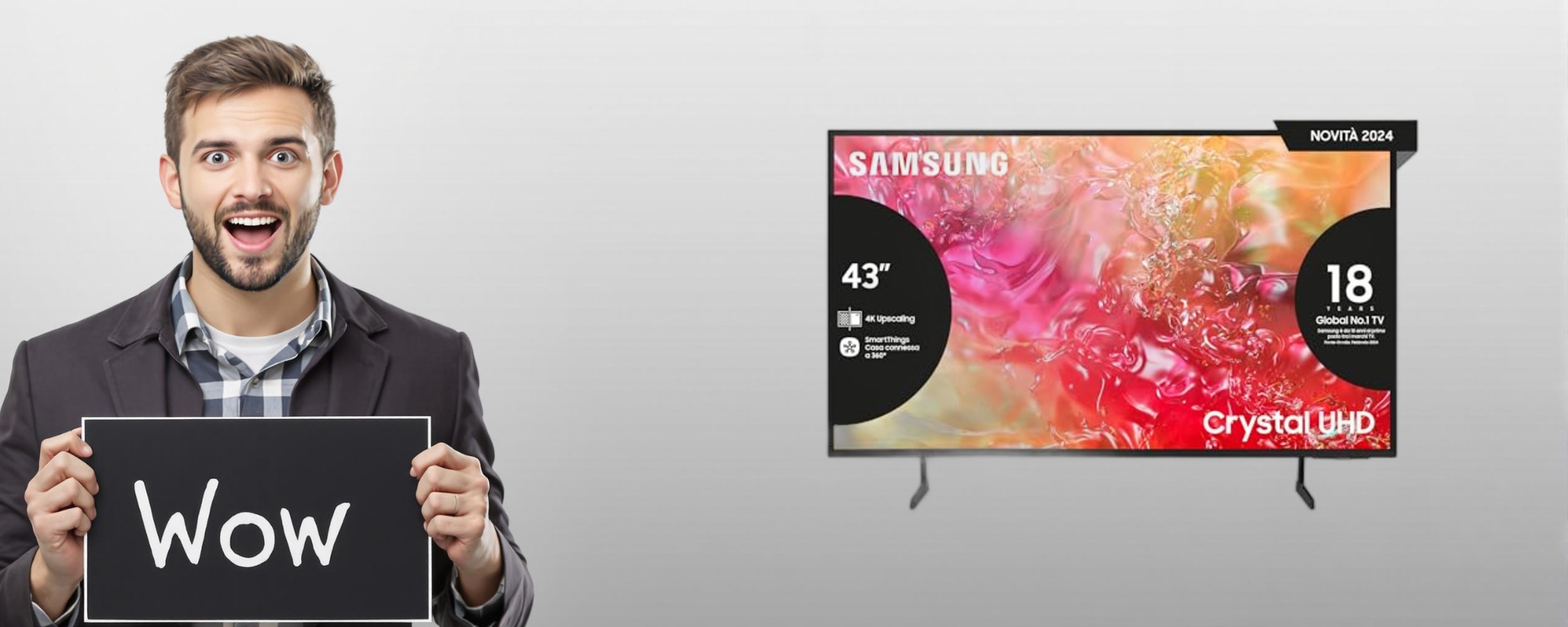 Samsung UE43DU7190UXZT: qualità 4K e funzionalità avanzate a 299€ Samsung UE43DU7190UXZT: qualità 4K e funzionalità avanzate a 299€