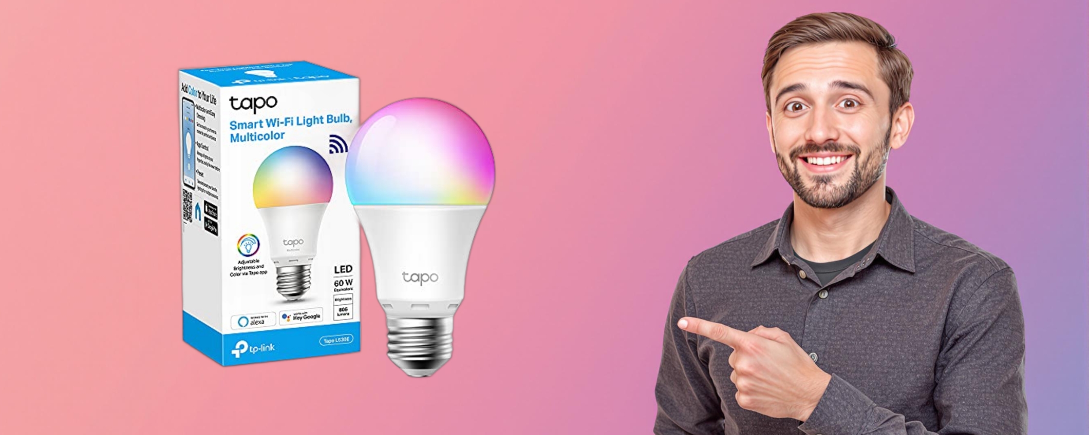 Lampadina smart Tapo L530E: tecnologia e comfort a portata di mano Lampadina smart Tapo L530E: tecnologia e comfort a portata di mano