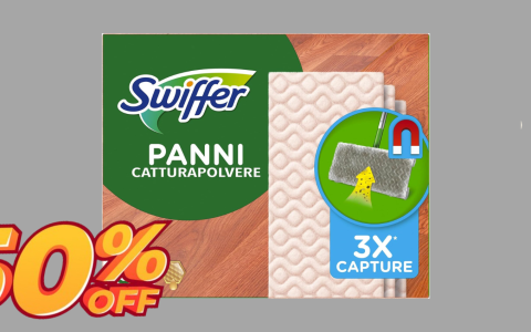 Swiffer in super offerta: 90 panni catturapolvere a metà prezzo (13€)