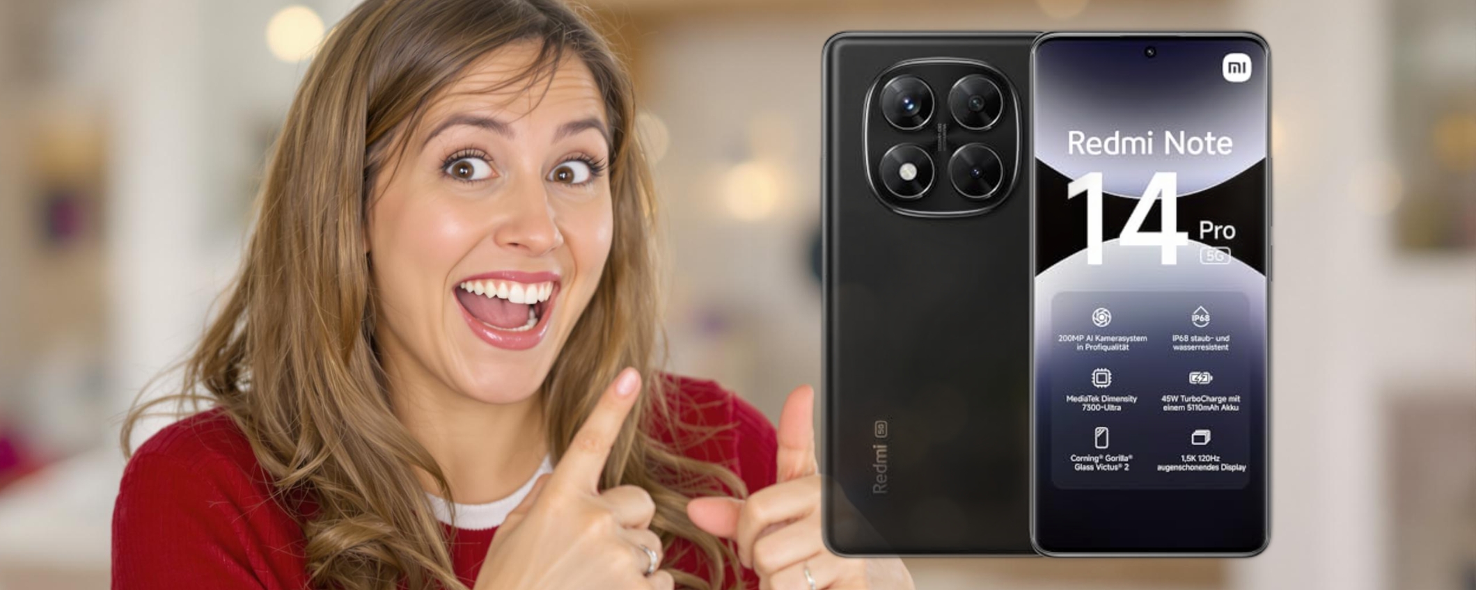 Risparmia 100€ sullo Xiaomi Redmi Note 14 Pro: offerta a tempo limitato Risparmia 100€ sullo Xiaomi Redmi Note 14 Pro: offerta a tempo limitato