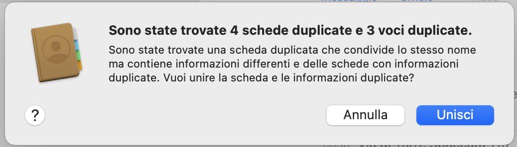 Contatti Duplicati Mac