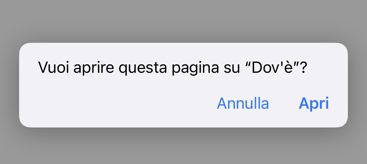 Aprire Dov'è - iOS 14.3