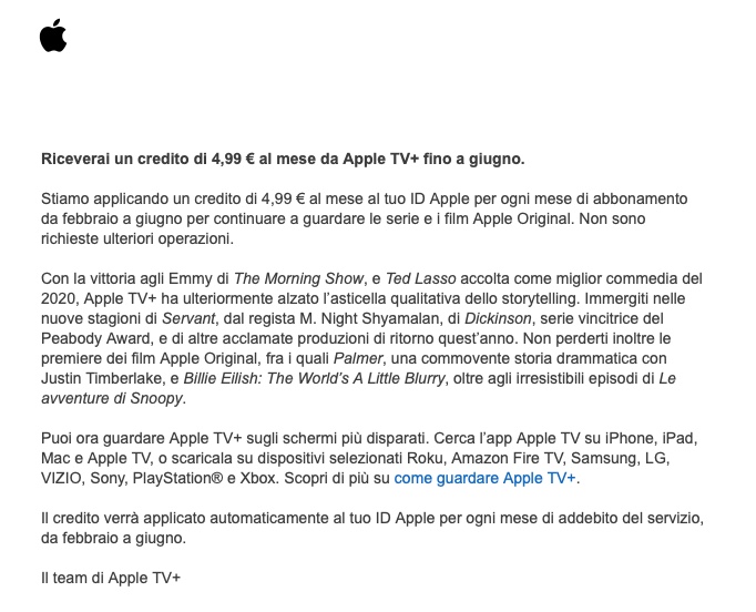 AppleTV+ Gratis