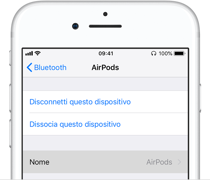 Rinominare Dispositivi Bluetooth iPhone