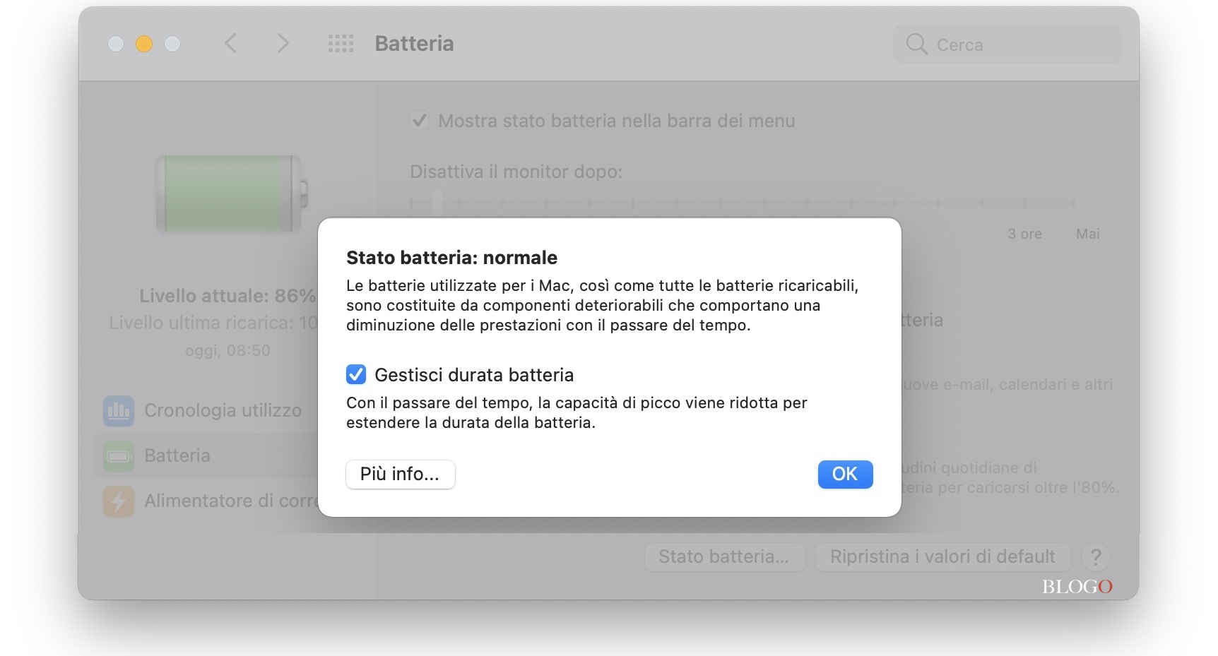 Verificare Stato Batteria MacBook Pro