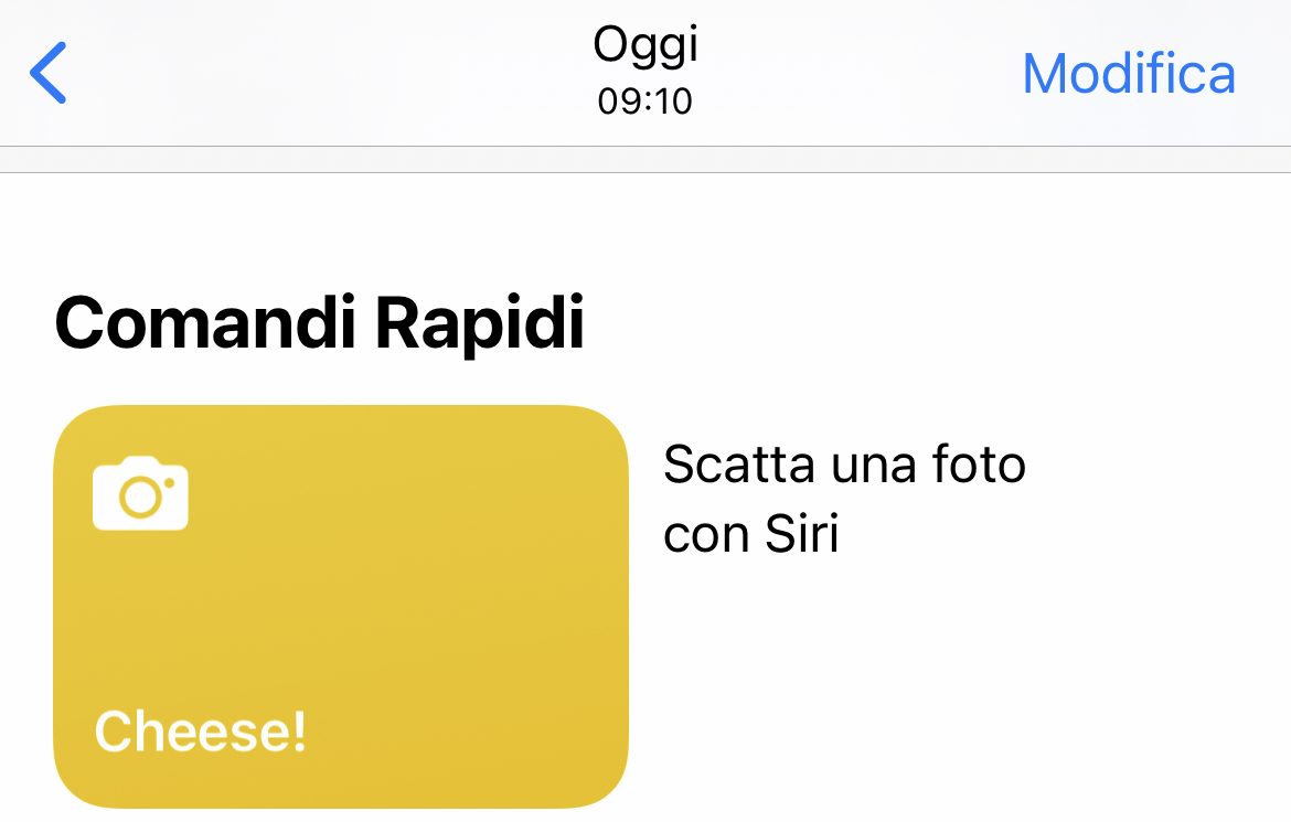 Scattare Foto con Siri