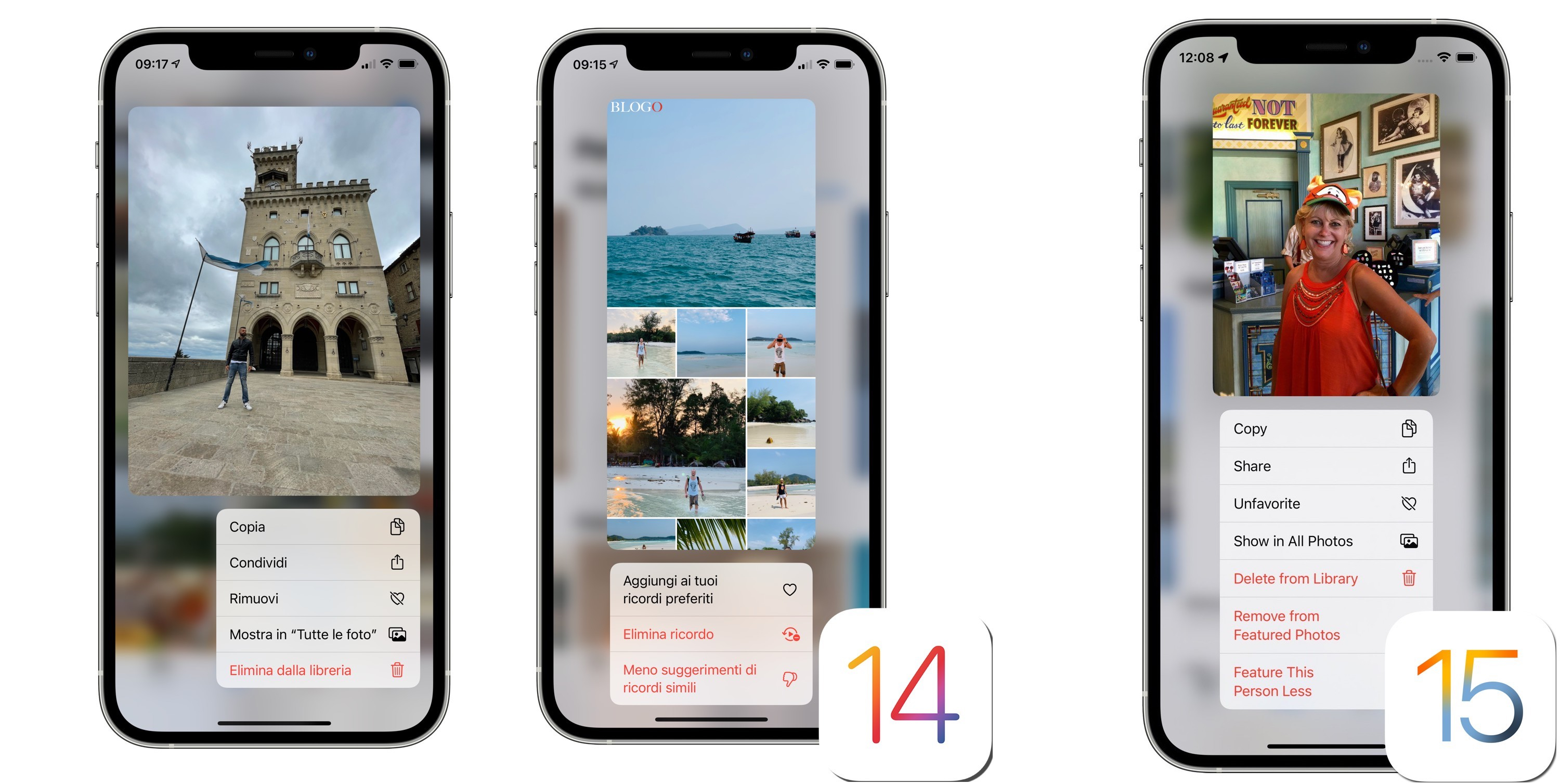 iOS 15 nasconde le foto dell'ex dai Ricordi