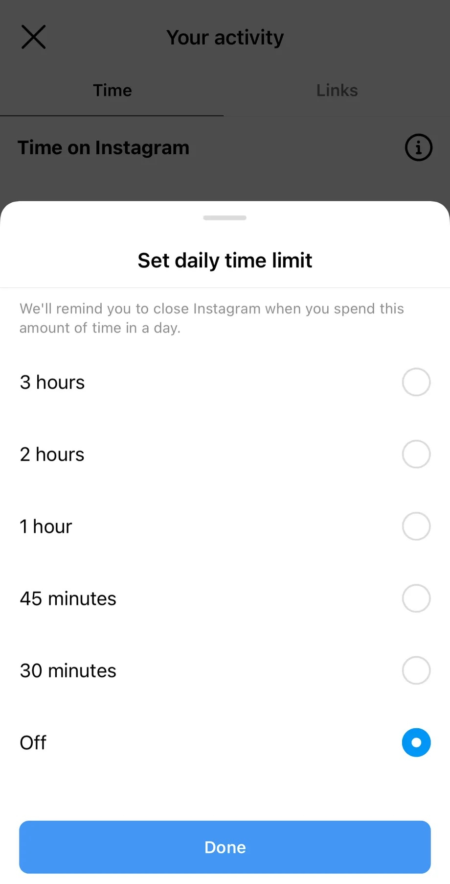 Instagram limite giornaliero