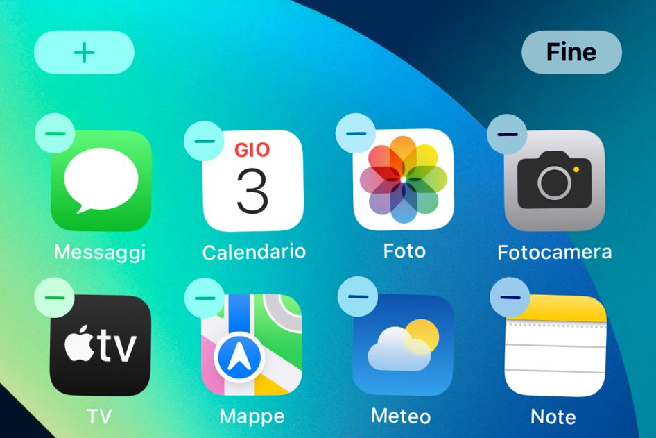 iOS, app eliminabili