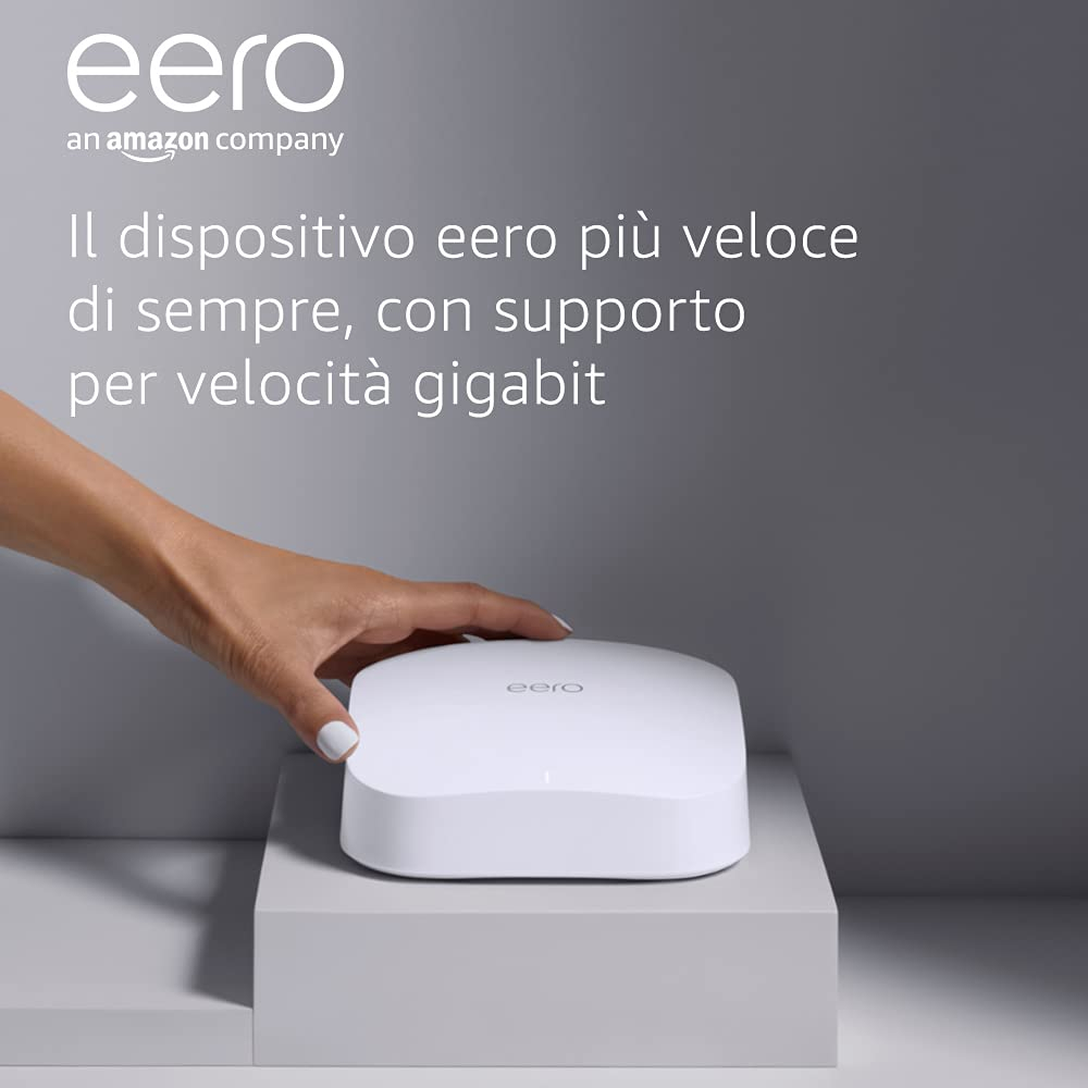 Ti presentiamo il sistema Wi-Fi 6 mesh tri-band Amazon eero Pro 6, con hub per Casa Intelligente Zigbee integrato | Kit da 1 pezzo