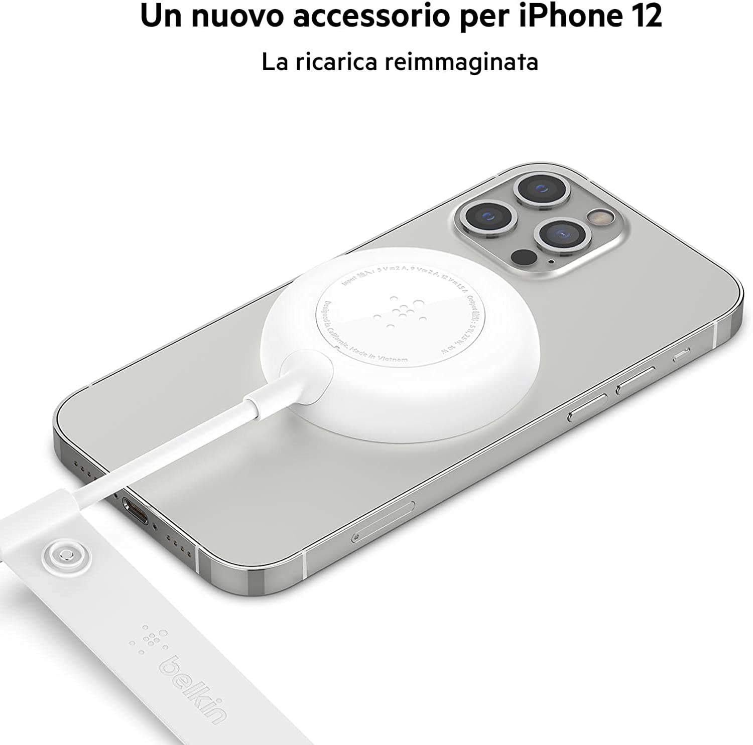 Caricabatteria wireless compatibile con MagSafe