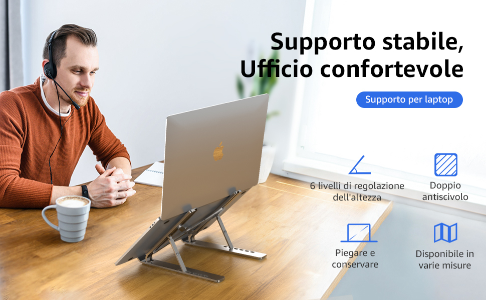 Supporto PC Portatile: ergonomia e dissipazione calore a 9€ - Melablog