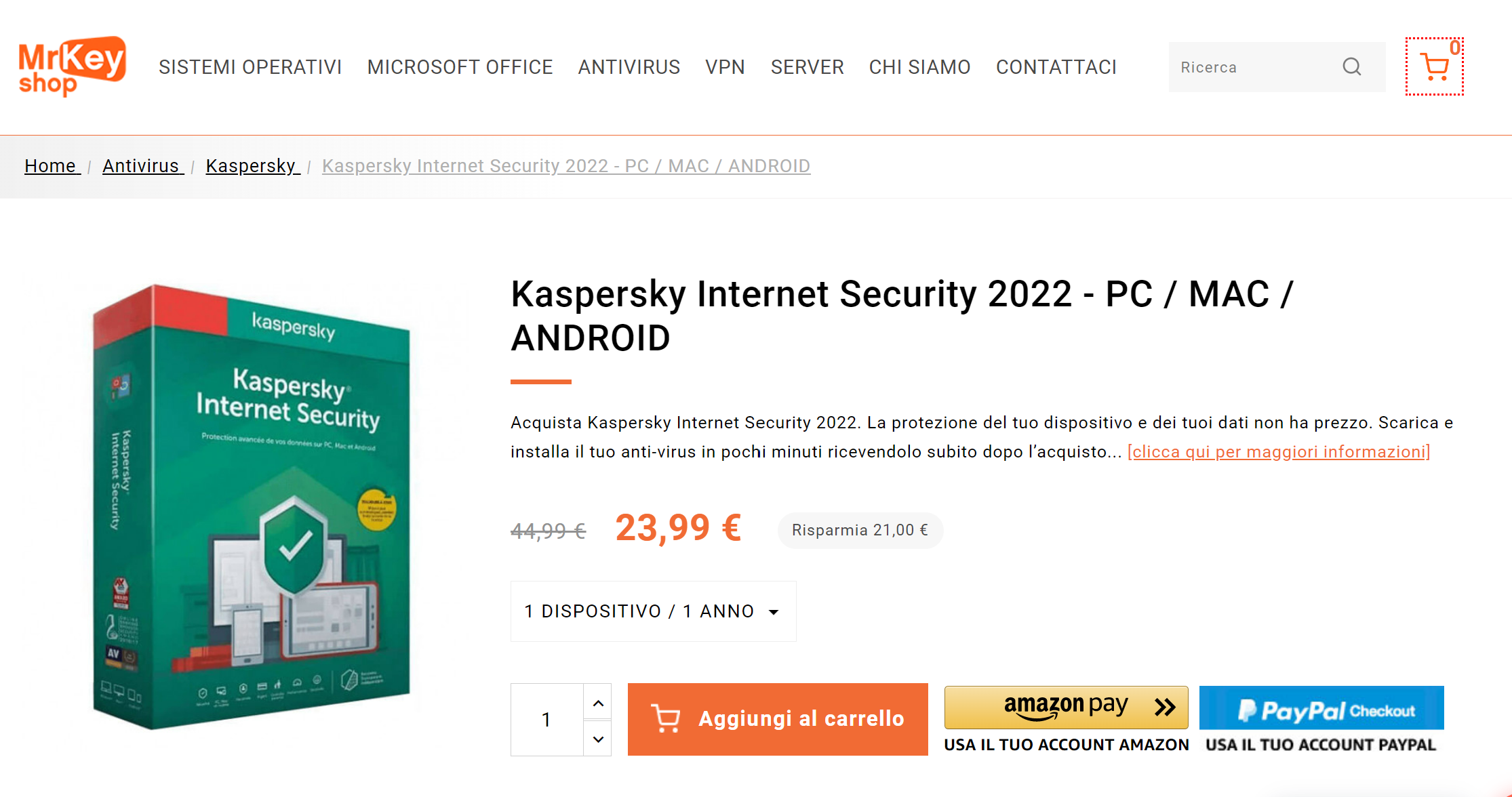 kaspersky internet security