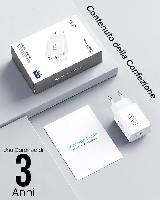 caricabatterie usb-c 20w INIU