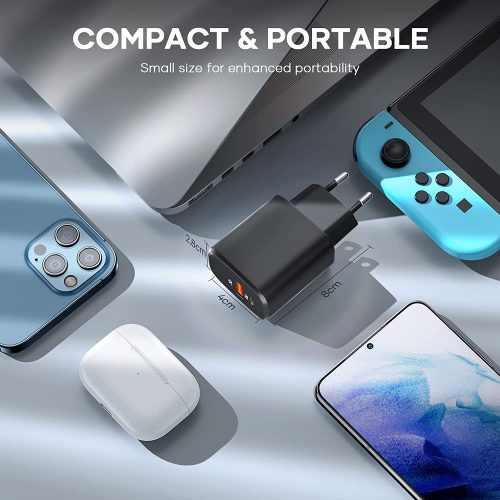 caricabatterie usb-c e usb-a 20w - 2