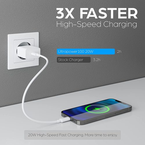 caricabatterie USB-C 20W Ultrapower100 - 1