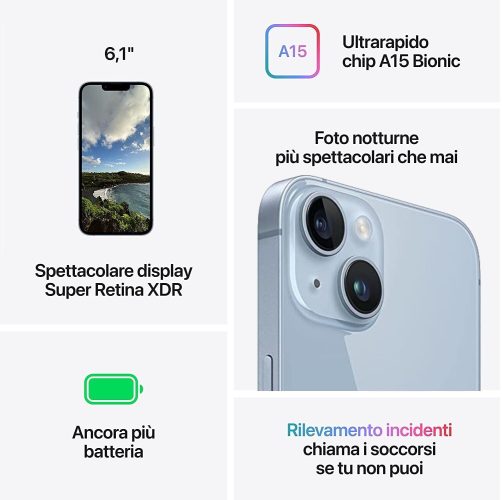 iPhone 14 - Azzurro - Panoramica