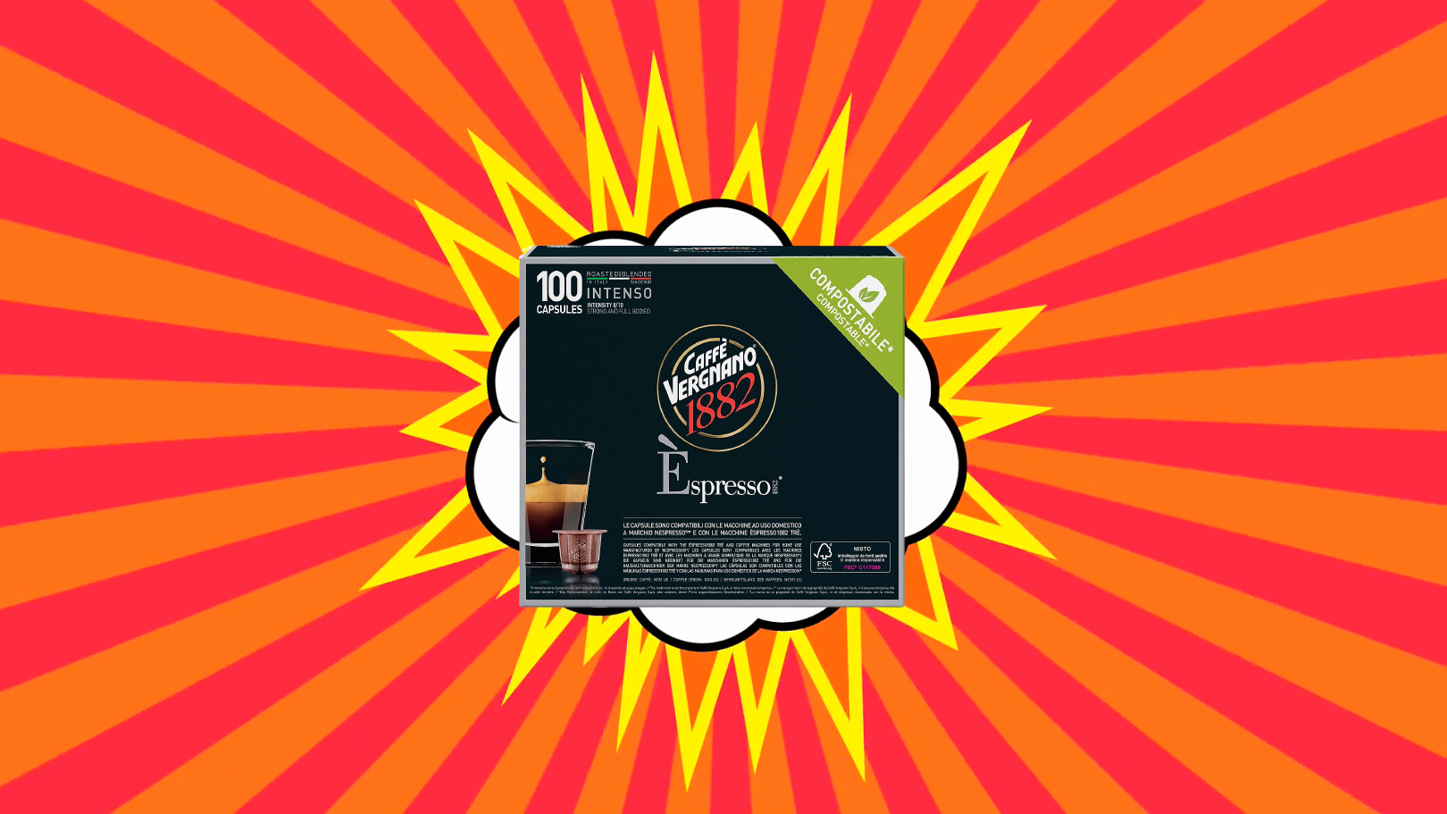 MINI PREZZO per 100 capsule di Caffè Vergnano compatibili con NESPRESSO