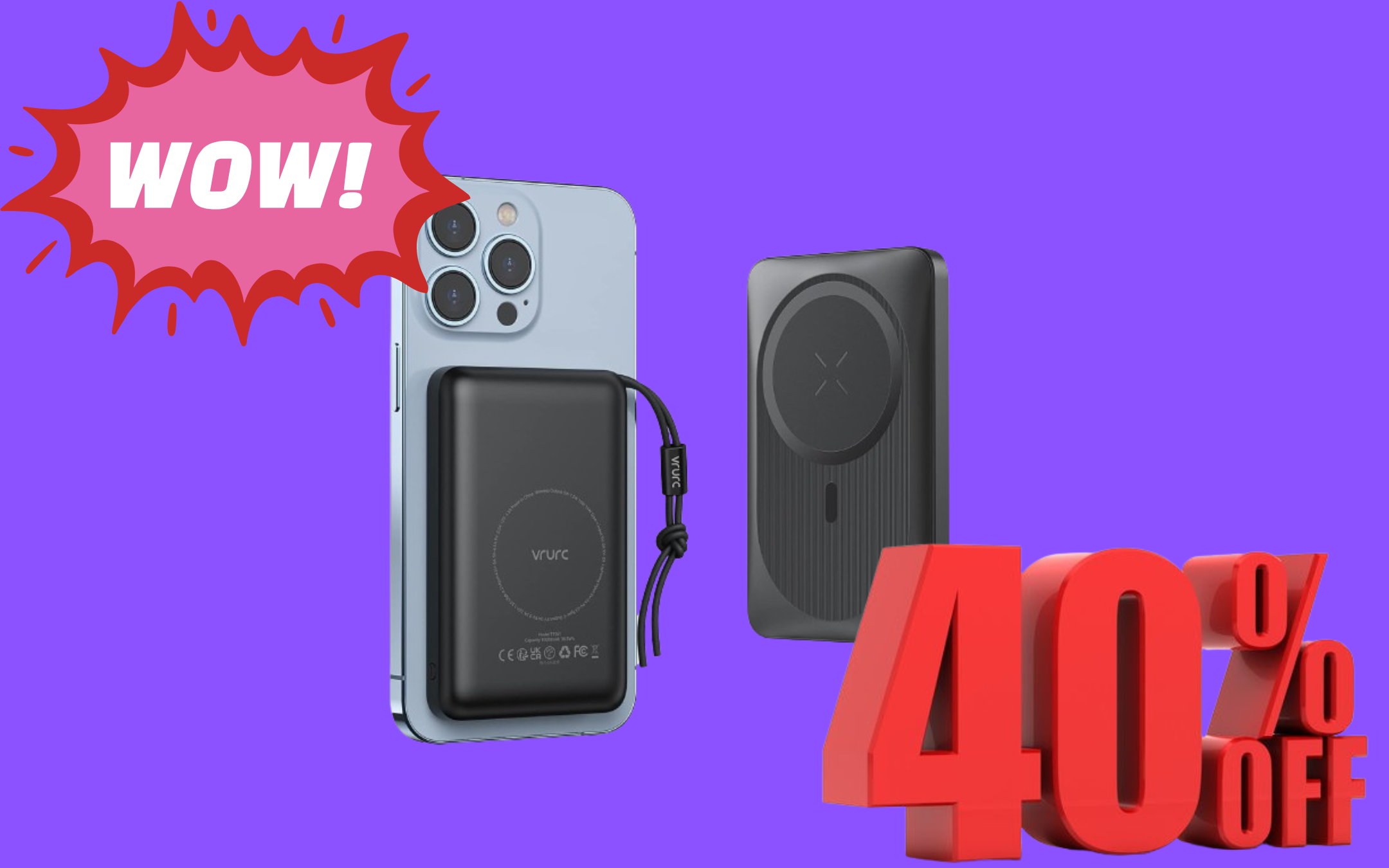 Mai più iPhone SCARICO con il Power Bank wireless a SOLI 19 EURO su