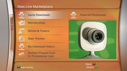 Xbox Live Arcade compatibile con la Vision Camera