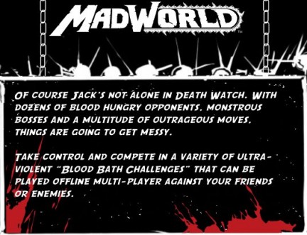 MadWorld: il nuovo sito ufficiale conferma la modalità multiplayer