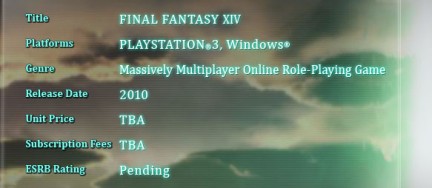 Final Fantasy XIV è un MMORPG e non è esclusiva PS3