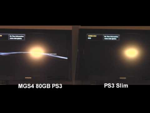 MGS4 80GB PS3 / PS3 Slim Startup Comparison