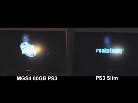 MGS4 80GB PS3 / PS3 Slim Batman: AA Startup Comparison