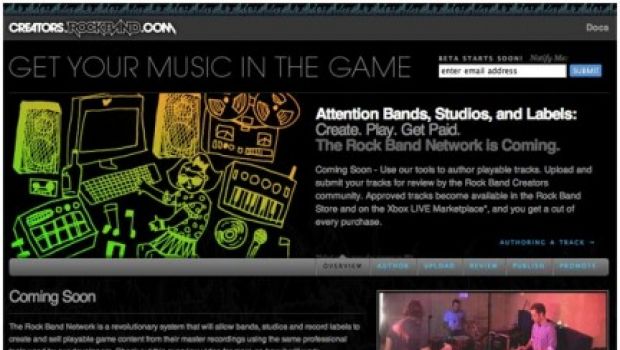 Rock Band Network: vendere la propria musica attraverso il gioco Harmonix