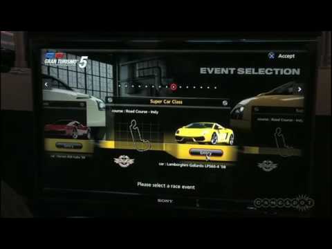 Gran Turismo 5 - CES 2010 Demo Menus and Options Screen
