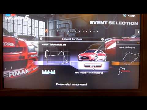 GT5 CES 2010 demo main menu