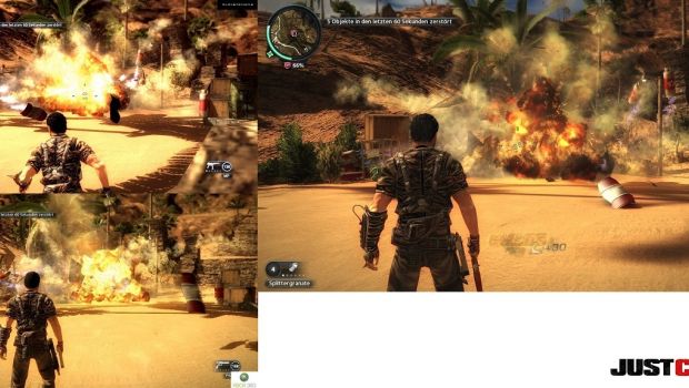 Just Cause 2: immagini comparative delle versioni Xbox 360, PS3 e PC