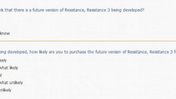 Resistance 3 riappare in un questionario Sony