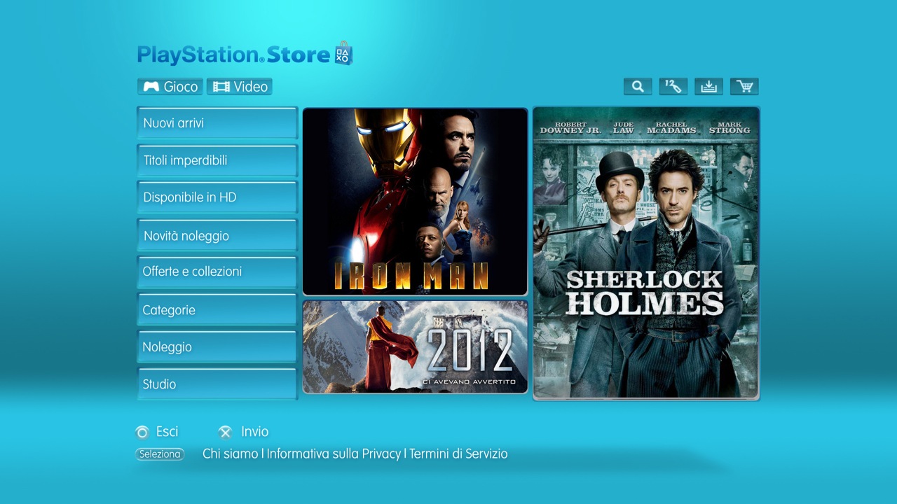 PlayStation Video Store finalmente disponibile anche in italia