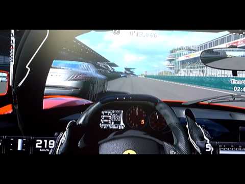 GT5 Nür 2010 Demo - GP Course - Ferrari Enzo cockpit